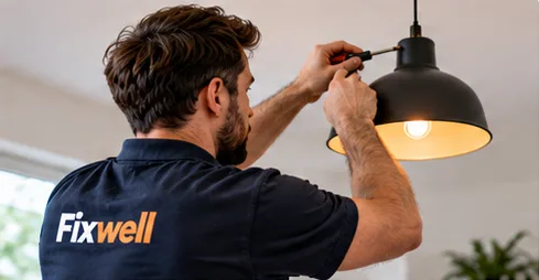 A Fixwell tradesperson at work: electrical